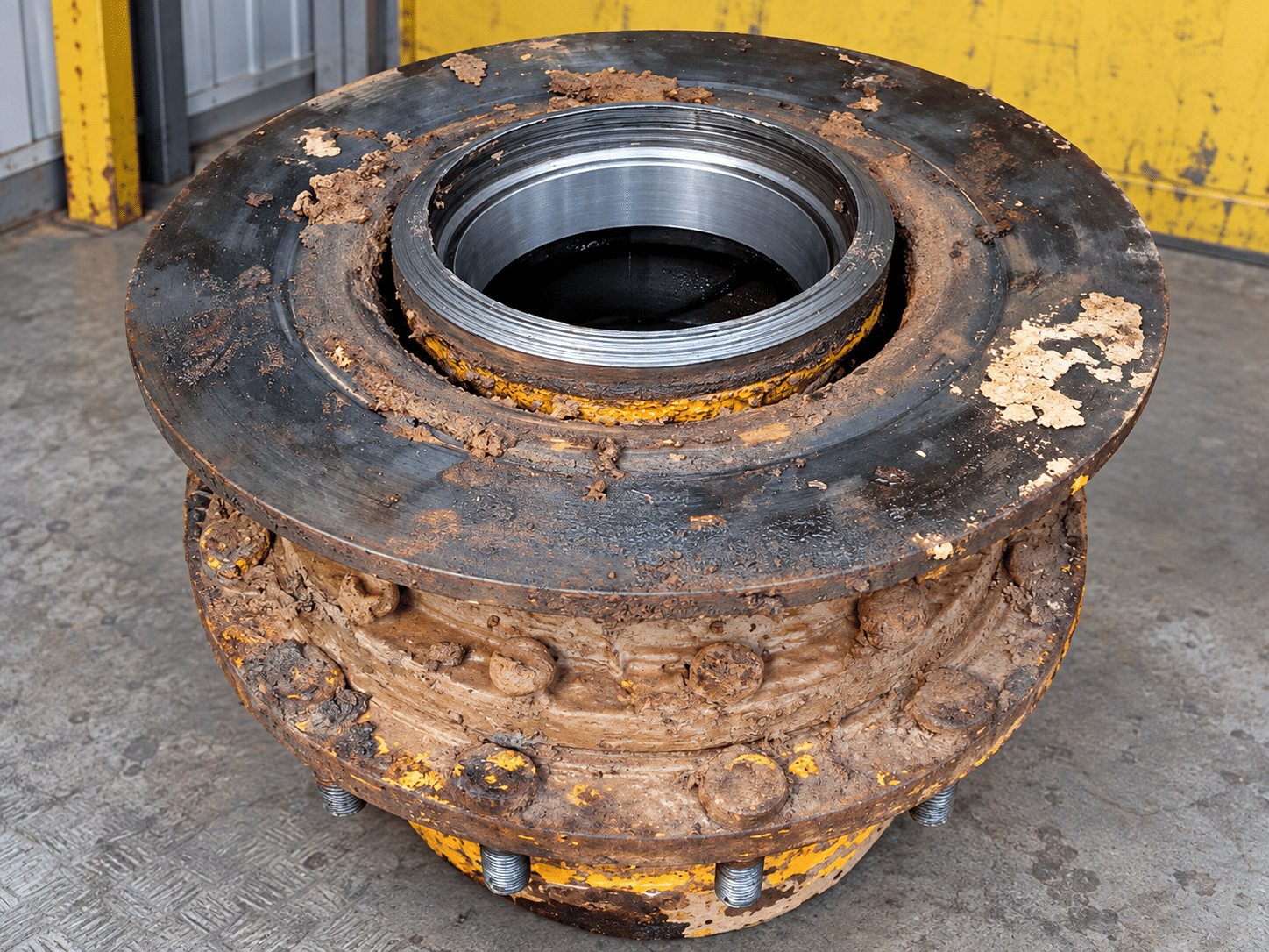 Восстановление посадки на ступице самосвала Volvo A30D