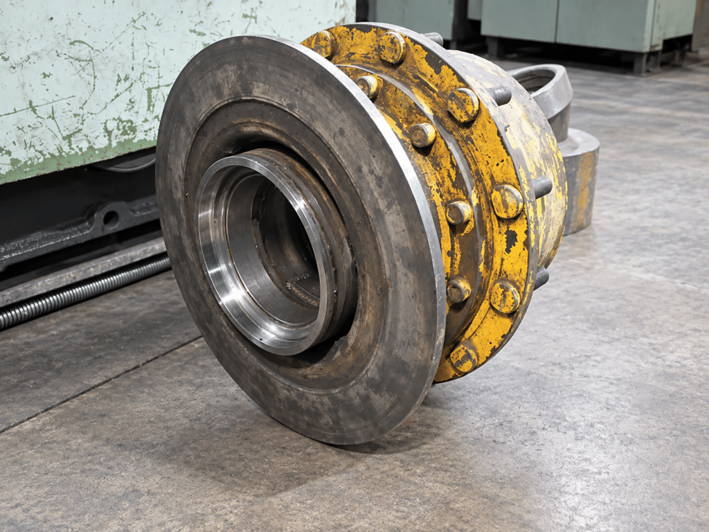 Восстановление посадки на ступице самосвала Volvo A30D