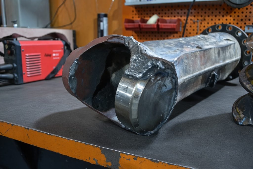 Ремонт чулка переднего управляемого моста экскаватора Hitachi ZX 160