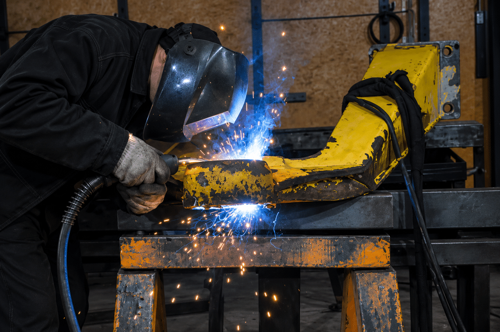 Ремонт А-образной рамы сочлененного самосвала VOLVO A35F