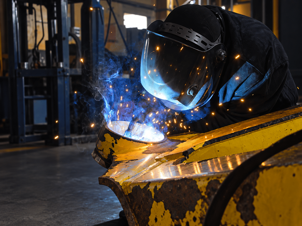 Ремонт А-образной рамы сочлененного самосвала VOLVO A35F