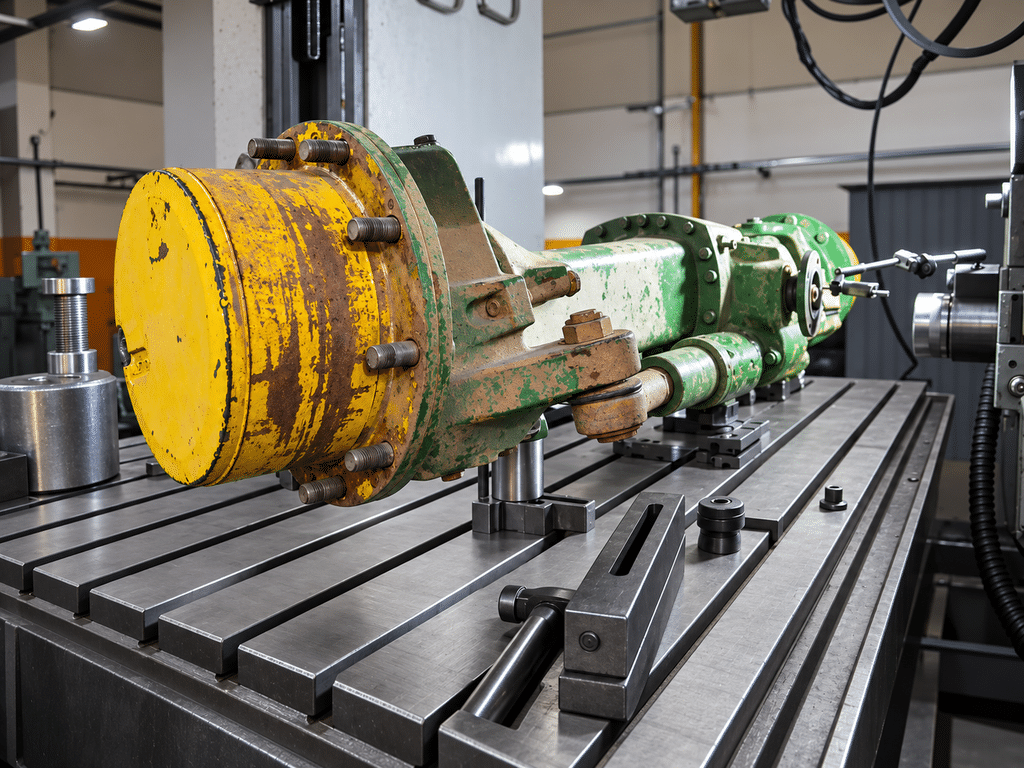 Восстановление посадочных мест моста и каретки John Deere